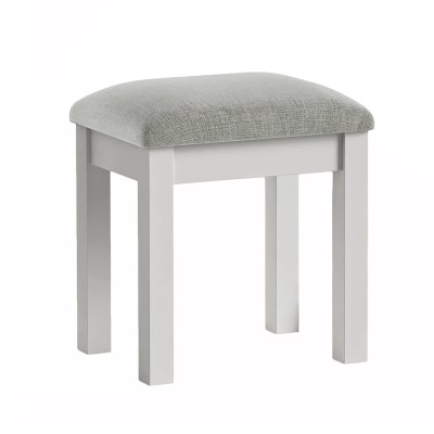 Burgundy Stool  - Light Grey