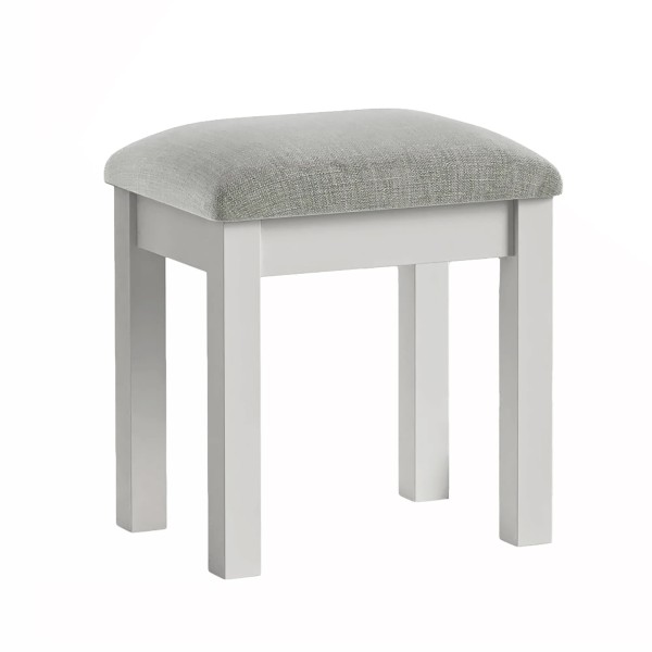 Burgundy Stool  - Light Grey