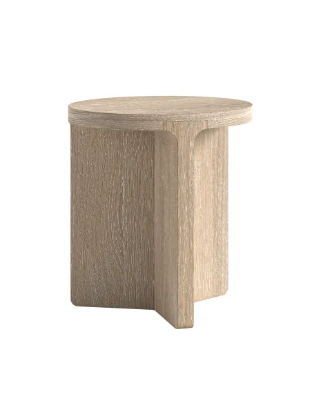 Portobello Round Side Table - Light Oak