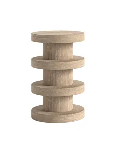 Portobello Bobbin Side Table - Light Oak