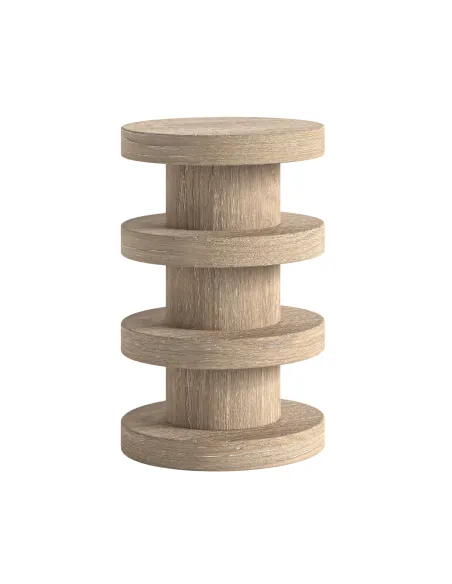 Portobello Bobbin Side Table - Light Oak