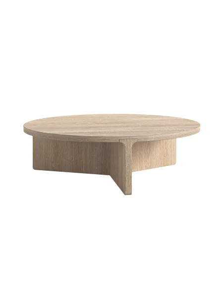 Portobello 1200 mm Round Coffee Table - Light Oak