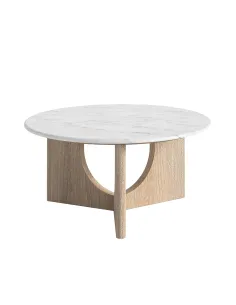 Portobello Round Coffee Table - Travertine Top