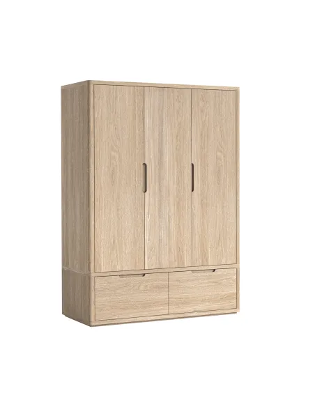Portobello Triple Wardrobe - Light Oak