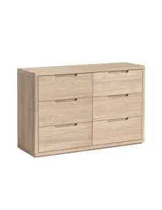Portobello 6 Drawer Chest - Light Oak