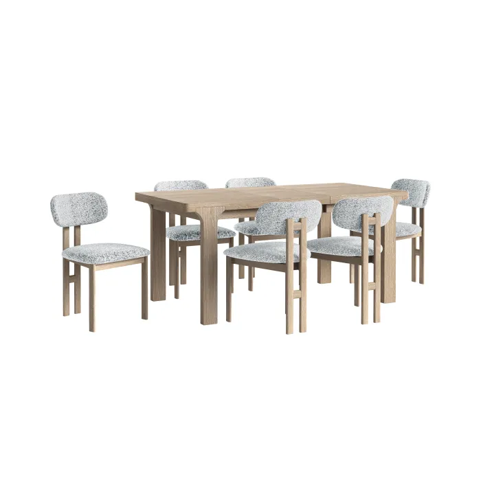 Portobello Large Extending Dining Table - Light Oak