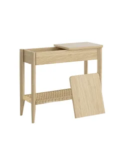 Sicily Sofa Side Table - Light Oak
