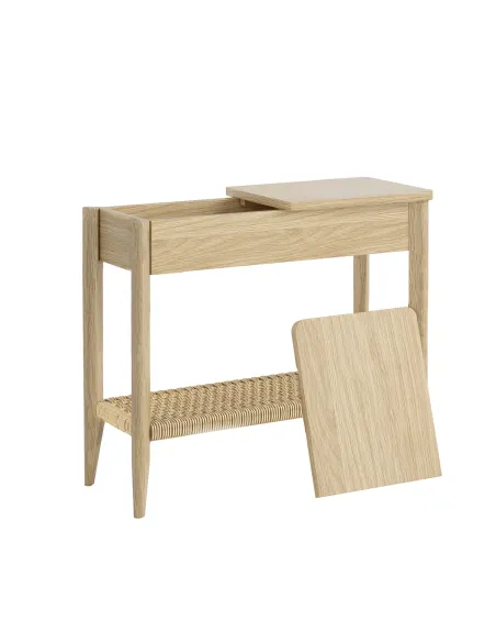 Sicily Sofa Side Table - Light Oak