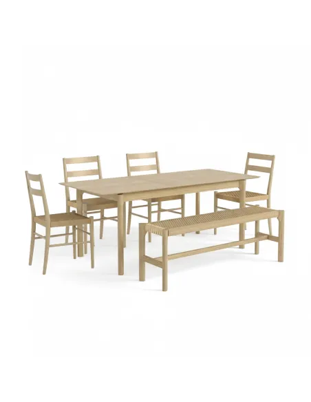 Sicily 1500 mm Dining Bench - Light Oak