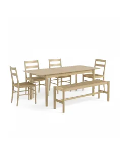 Sicily Large Extending Dining Table - Light Oak 2