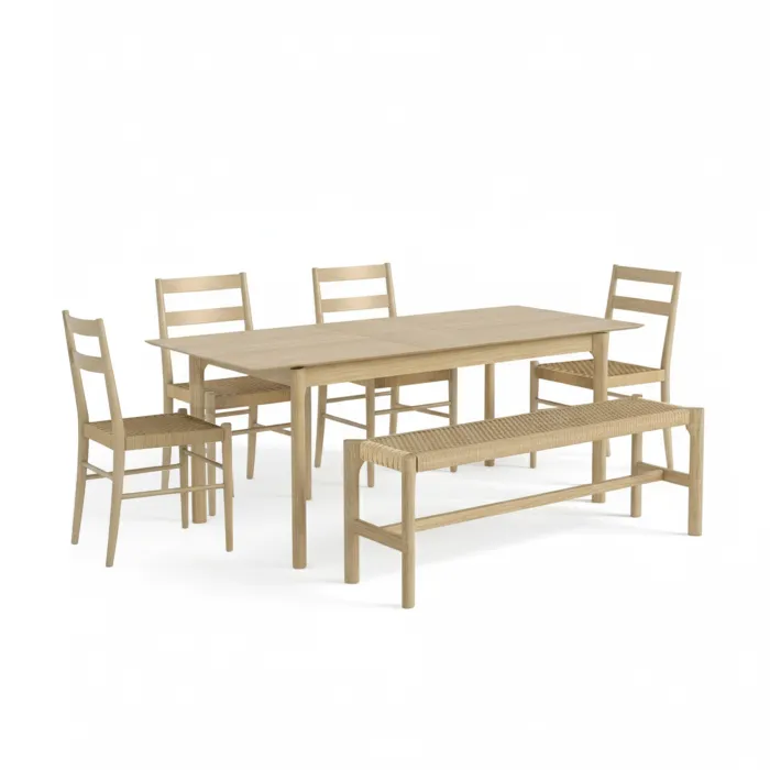 Sicily Large Extending Dining Table - Light Oak