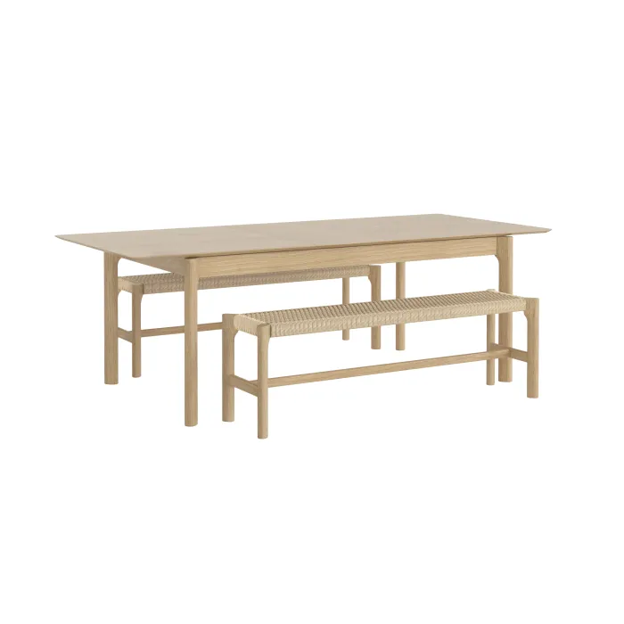 Sicily Large Extending Dining Table - Light Oak