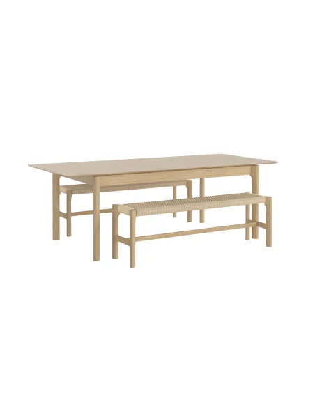 Sicily Large Extending Dining Table - Light Oak