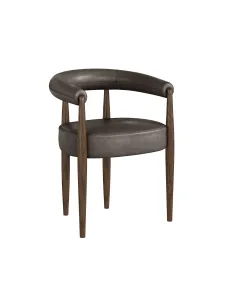 Florence Dining Chair - Mahogany Brown PU