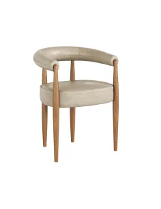 Florence Dining Chair -  Beige Mushroom PU
