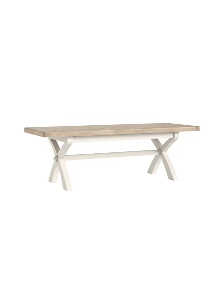 Windsor Cross Leg Extending Dining Table - White