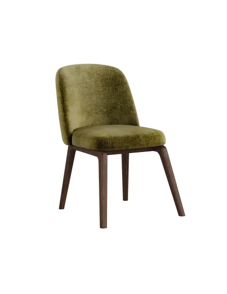 Elliott Dining Chair - Olive Green/Dark Legs