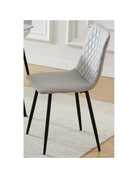 Argenta 120cm Dining Set with 4 Light Grey Chairs