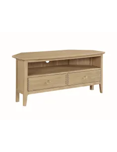 Cotswold Corner TV Unit with 2 Drawers - Oak