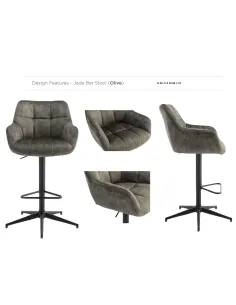 Jade Bar Stool - Olive 2