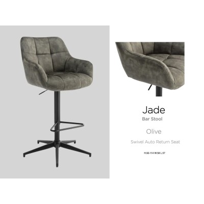 Jade Bar Stool - Olive