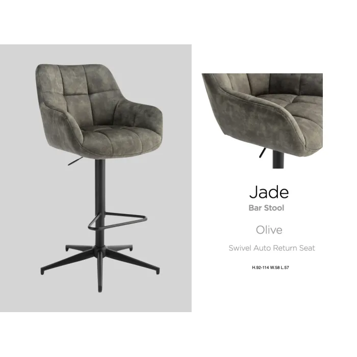 Jade Bar Stool - Olive