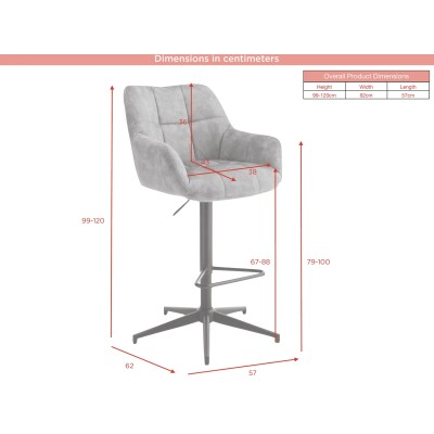 Jade Bar Stool - Olive