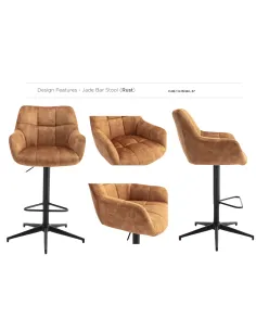 Jade Bar Stool - Rust 2