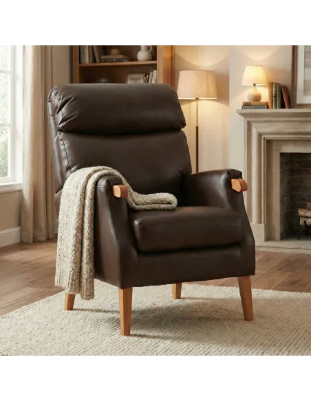 Faro Fireside Armchair - Tan PU