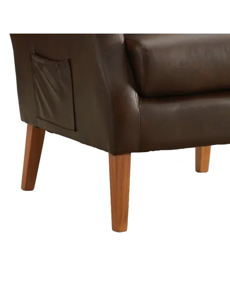Faro Fireside Armchair - Tan PU
