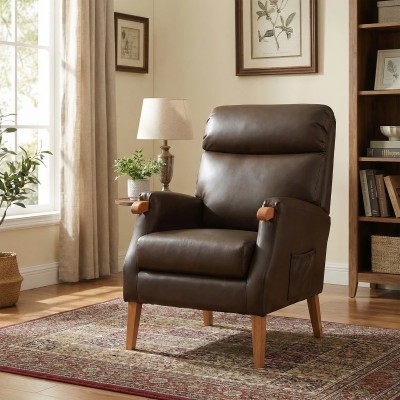 Faro Fireside Armchair - Tan PU