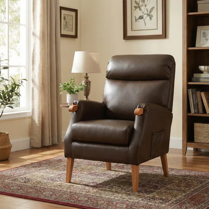 Faro Fireside Armchair - Tan PU