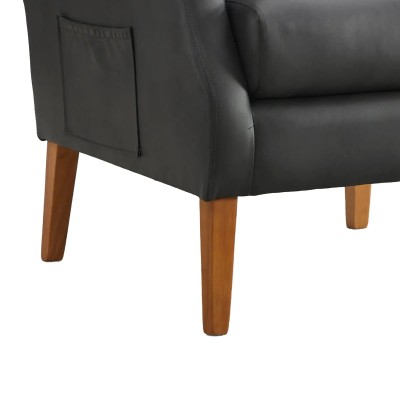 Faro Fireside Armchair - Grey PU