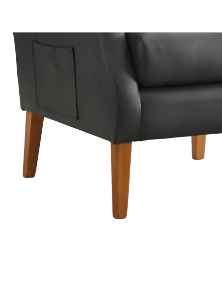 Faro Fireside Armchair - Grey PU
