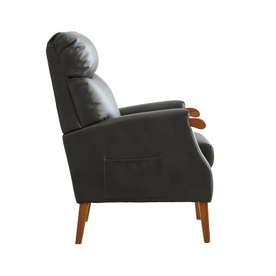 Faro Fireside Armchair - Grey PU