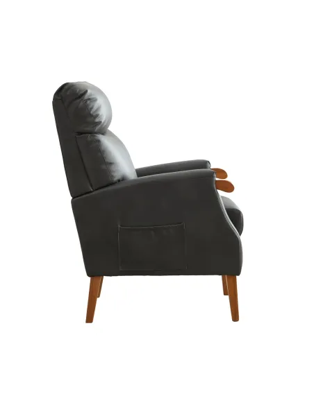 Faro Fireside Armchair - Grey PU