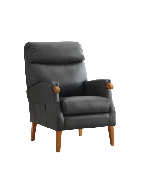Faro Fireside Armchair - Grey PU