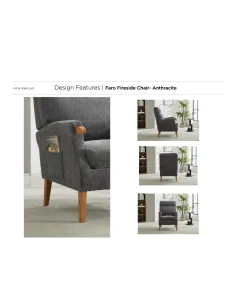Faro Fireside Armchair - Anthracite 2