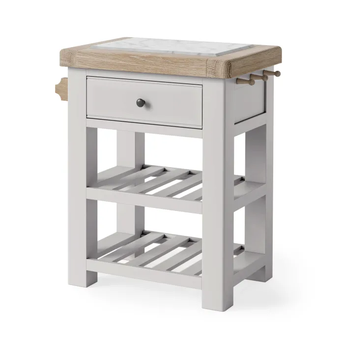 Marbury Small Kitchen Island - Light Grey