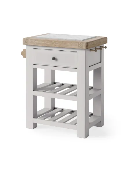 Marbury Small Kitchen Island - Light Grey