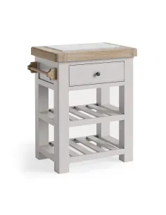 Marbury Small Kitchen Island - Light Grey