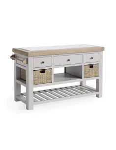 Marbury Large Kitchen Island - Light Grey