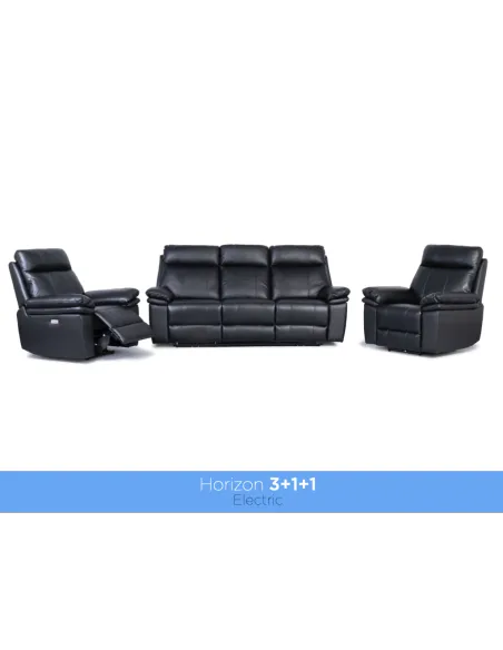 Horizon Armchair - Black Leather