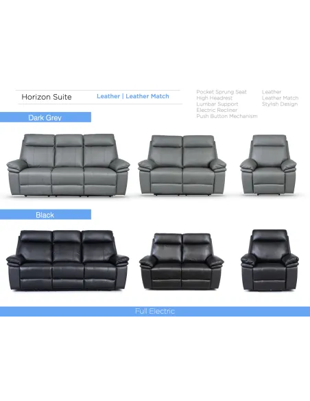 Horizon Armchair - Black Leather