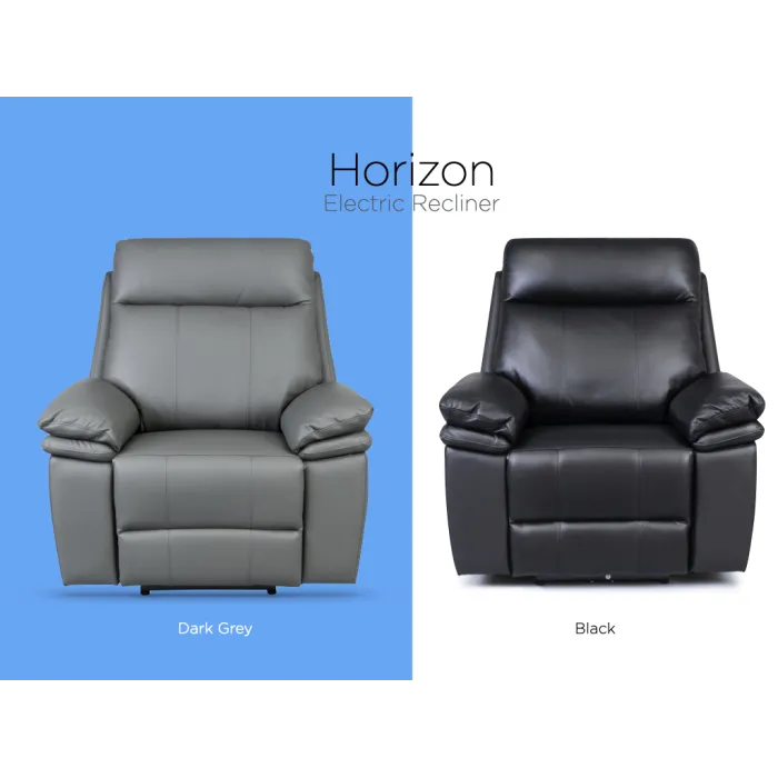 Horizon Armchair - Black Leather