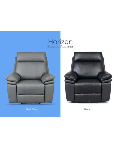 Horizon Armchair - Dark Grey Leather