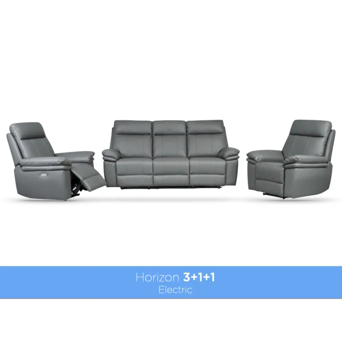 Horizon Armchair - Dark Grey Leather