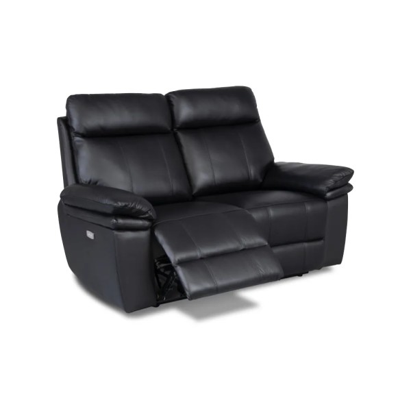 Horizon 2 Seater Leather Sofa - Black