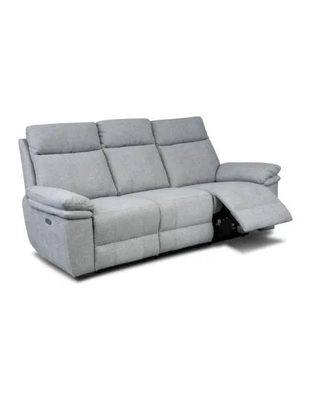 Horizon 3 Seater Fabric Sofa - Light Grey
