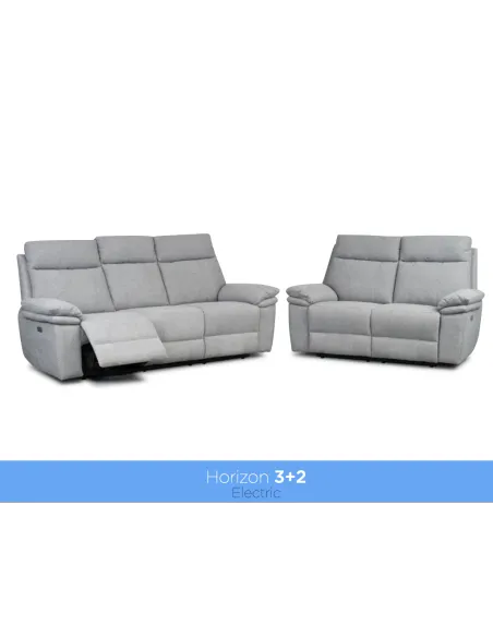 Horizon 3 Seater Fabric Sofa - Light Grey
